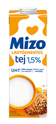 MIZO LAKTÓZMENTES UHT TEJ 1,5% zsírtartalom