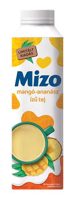 Mizo Mangó-ananász ízű tej, 0% hozzáadott cukor*
